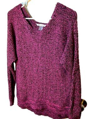 NWT Bianca Nygård Scoop Neck Sweater Medium Pink Black